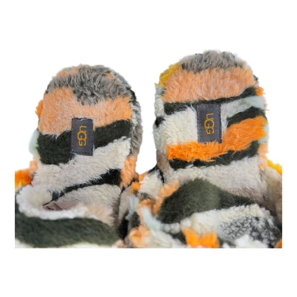 UGG Women's  All Gender Fluff It Cali Collage Olive Slippers Size 10 - Picture 4 of 9